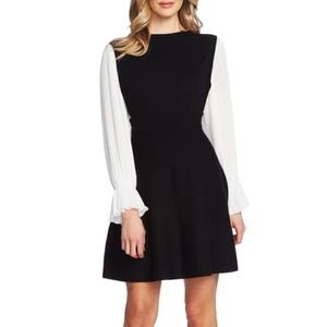 Cece Long Sleeve Fit & Flare Sweater Dress